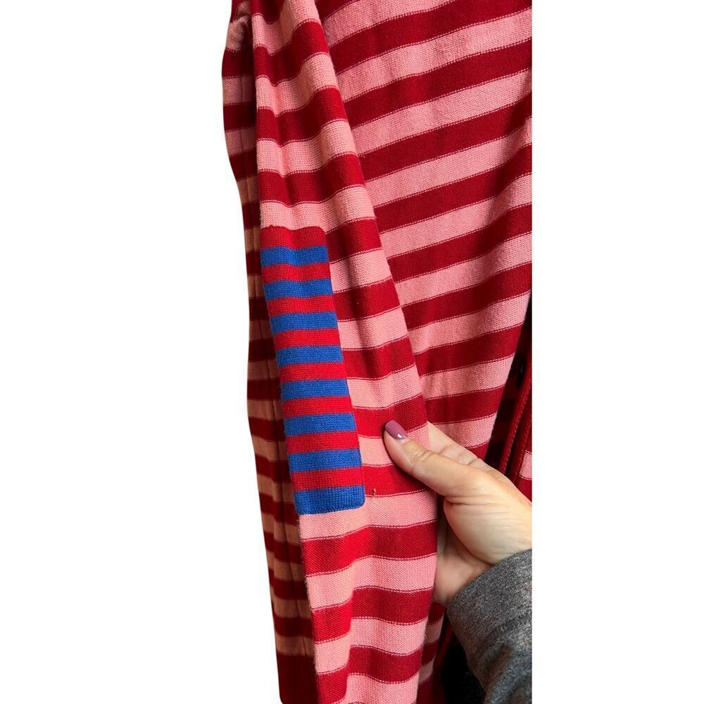 Cabi Cranberry Picnic Cardigan Summer Stripe Cotton Sweater Small - Picture 4 of 9